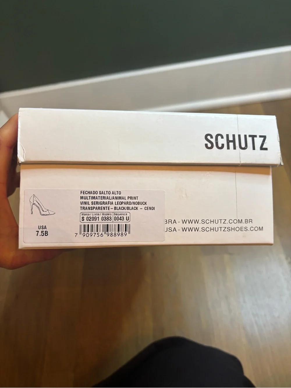 SCHUTZ Leopard Pointed-Toe Pumps in Black and White